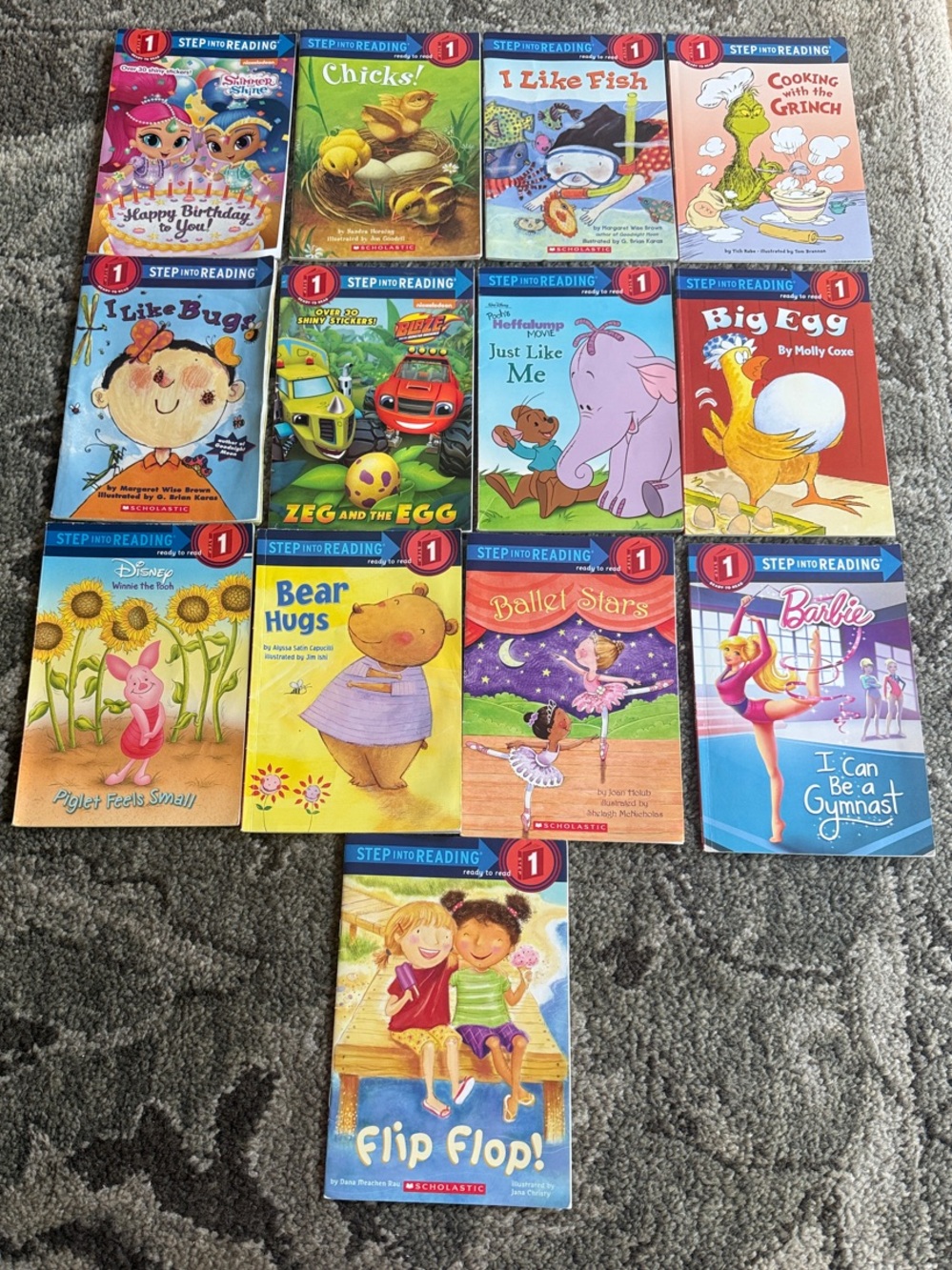 13 Step into Reading Level 1 Kids Book Set - Assorted Titles